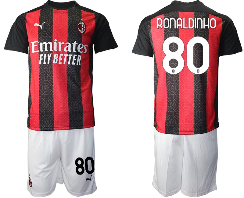 Men 2020-2021 club AC milan home #80 red Soccer Jerseys->ac milan jersey->Soccer Club Jersey